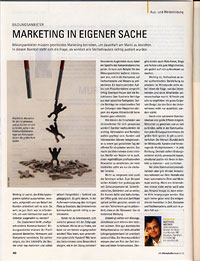 Artikel: Marketing in eigener Sache